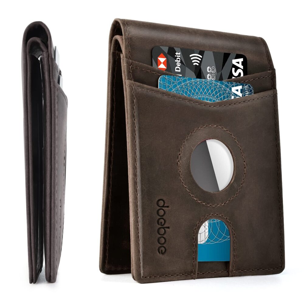 5721 Airtag Wallet Wallet With Airtag Holder Leather Credit Card Wallet